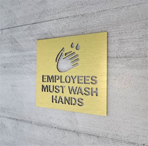 Employees Must Wash Hands Sign For Business Hand Washing Etsy