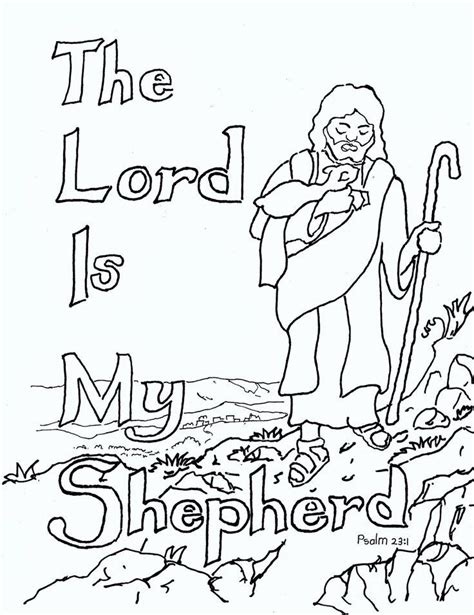 The Good Shepherd Coloring Page New the Lord is My Shepherd Clip Art in 2020 | Free kids