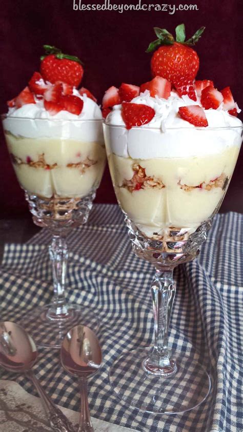 Strawberry Vanilla Cream Parfaits Gf Option Blessed Beyond Crazy