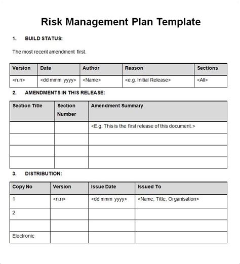 13 Risk Management Plan Templates Word Excel And Pdf Templates Risk