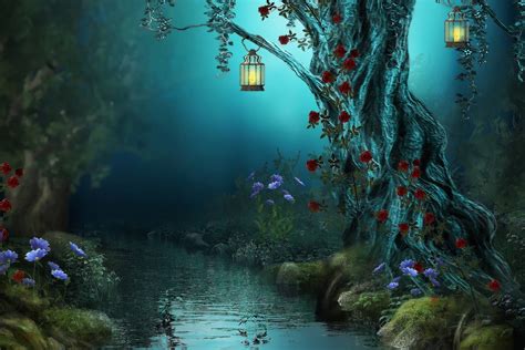 Fairy Forest River Wallpaper By Mariagrueva B9 Free