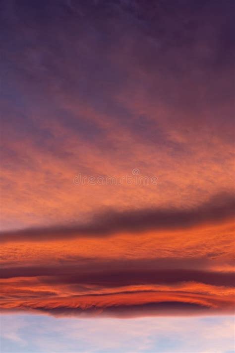 Autumn Sunset Sky Cloud Formations Stock Image Image Of Blue Dusk