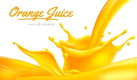 Orange Juice Design Vector Download