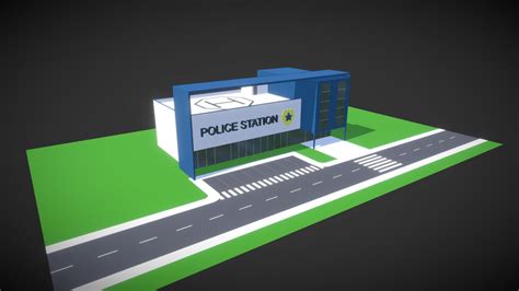 Low Poly Modern Police Station 3d Model By Soetsutakiwasa Fb08aeb