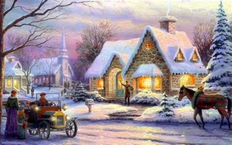 Christmas Paintings By Thomas Kinkade 4