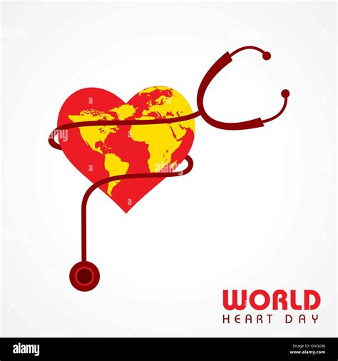 Creative World Heart Day Greeting Stock Vector Stock Vector Image And Art