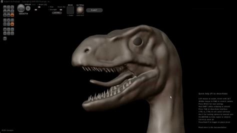 Jurassic Park Raptor Sculptris - YouTube