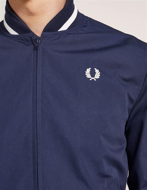 Fred Perry Cotton Reissue Made In England Bomber Jacket In Navy Blue