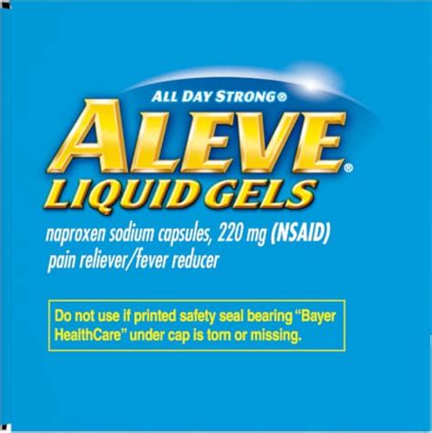 Aleve Liquid Gels 220mg 40 Ct Kroger
