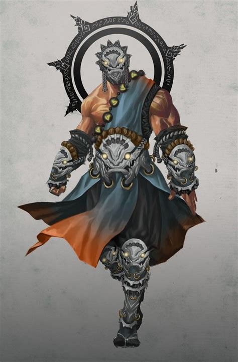 Monk Mask Fighter Warrior Fantasy Character Design Character