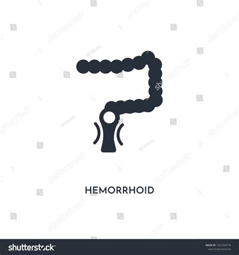 Hemorrhoid Icon Simple Element Illustration Isolated Stock Vector