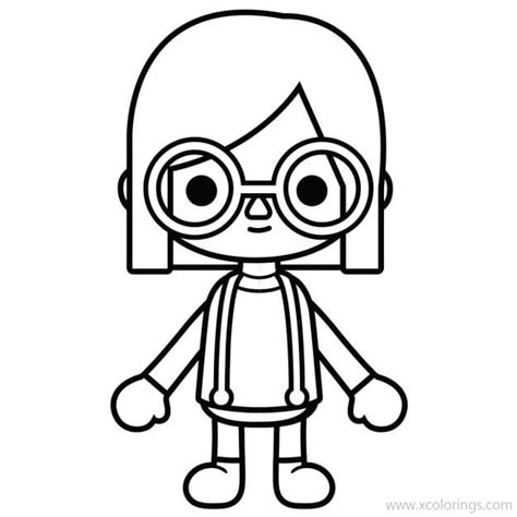 Toca life world coloring pages. Toca Boca Coloring Pages Girl Character - XColorings.com