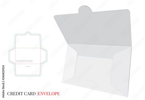 Envelope Template With Die Line Vector With Die Cut Laser Cut Layers