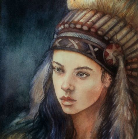 Original Watercolor Portrait Indian Girl Portrait Of A Girl Etsy