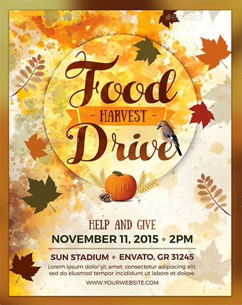 Food Drive Flyer Template Free Printable Templates