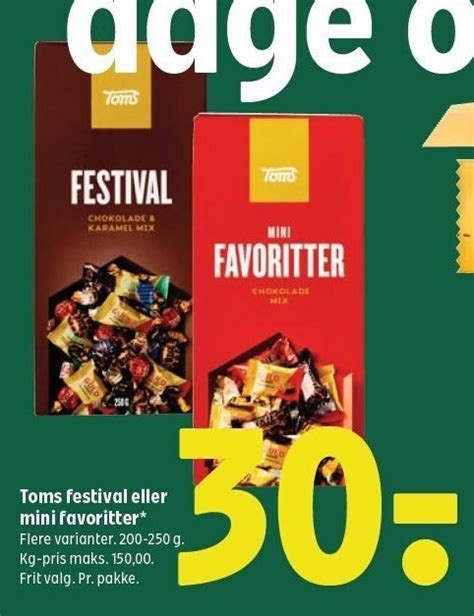 Toms Festival Eller Mini Farvoritter Tilbud Hos Coop