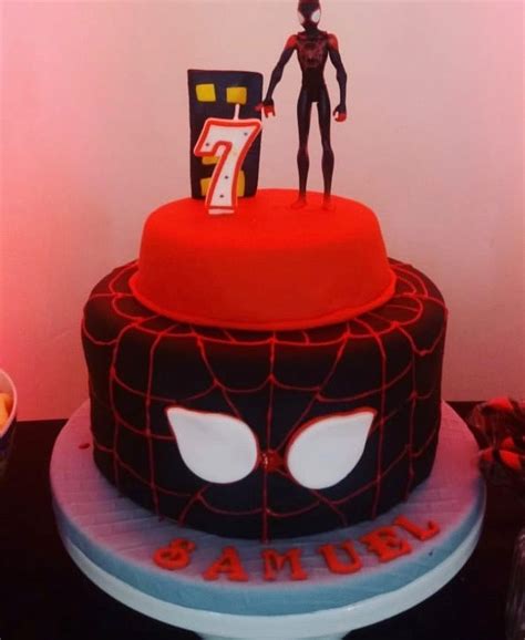 Miles Morales Spider Man Cake Spiderman Cake Spiderman Birthday Party Superhero Birthday Cake