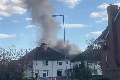 Explosions And Black Smoke As Firefighters Tackle Scrapyard Blaze In