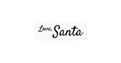 Love Santa Signature Sticker Label Kids Christmas Zazzle