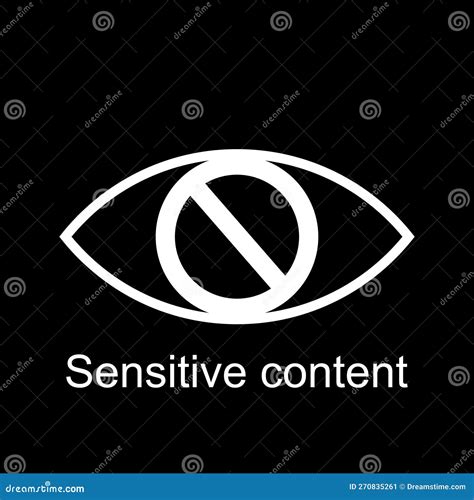sensitive content icon eye with crossed out pupil stock vector illustration of show icon