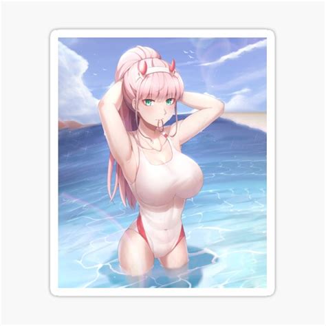 Zero Two Darling In The Franxx Sexy In The Swimsuit Sticker For Sale