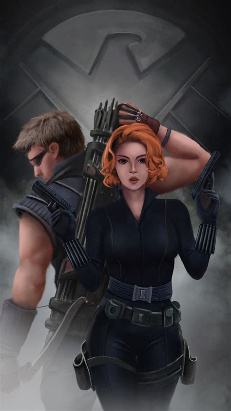 2160x3840 Black Widow And Hawkeye Sony Xperia Xxzz5 Premium Hd 4k