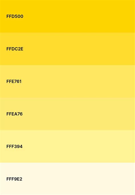 Yellow Color Palette 🐣 Color Palette Yellow Yellow Aesthetic Pastel