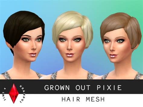Grown Out Pixie Hair Mesh At Sims 4 Krampus Sims 4 Updates Grown