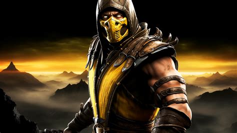 Wallpaper Mortal Kombat Scorpion Mortal Kombat Yellow Video Game
