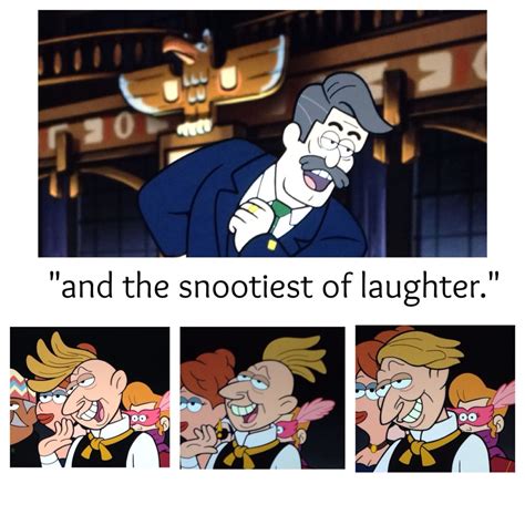 Cartoon Characters With Caption That Reads And The Snottestt Of Laughter