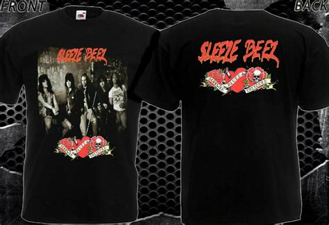 Sleeze Beez Screwed Blued And Tattooed Glam Metal Band T Shirt