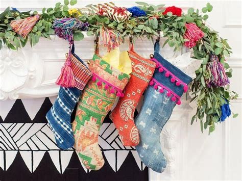 Image Of Worldly Bohemian Decor Christmas Stockings Christmas