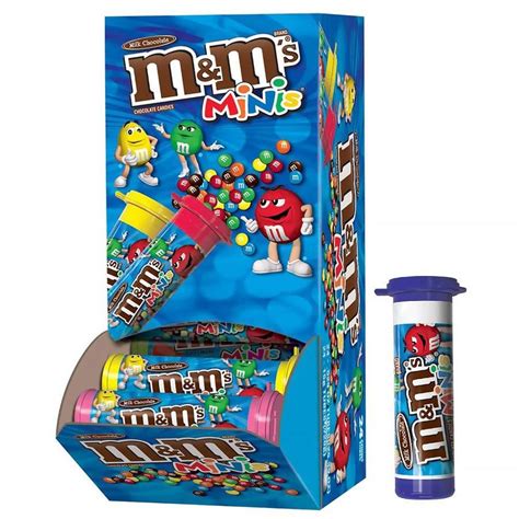 Mandms Mandms Minis Milk Chocolate Candy 108 Ounce Tubes Pack Of 24
