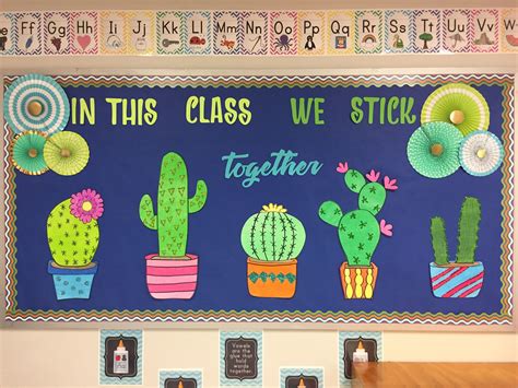 Cactus Bulletin Board Decoraciones Escolares Decoración Preescolar