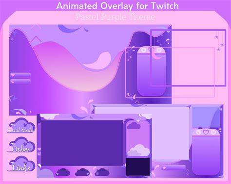 Overlays Cute Be Right Back Purple Themes Twitch Pink Purple
