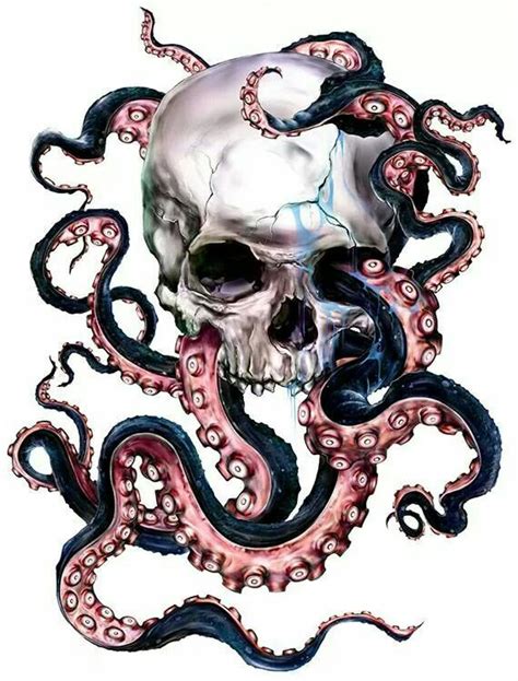 Skull And Octopus Tattoo Octopus Tattoo Design Octopus Tattoos Design