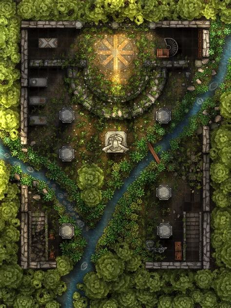 The Lost Temple 24 X 32 Battlemaps Fantasy City Map Fantasy World