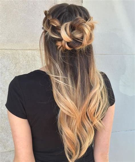 2 Half Up Messy Braided Bun For Long Hair Capellistyle