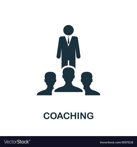 Coaching Icon Simple Element From Consulting Vector Image