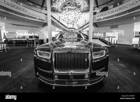 Berlin December 21 2017 Showroom Full Size Luxury Car Rolls Royce