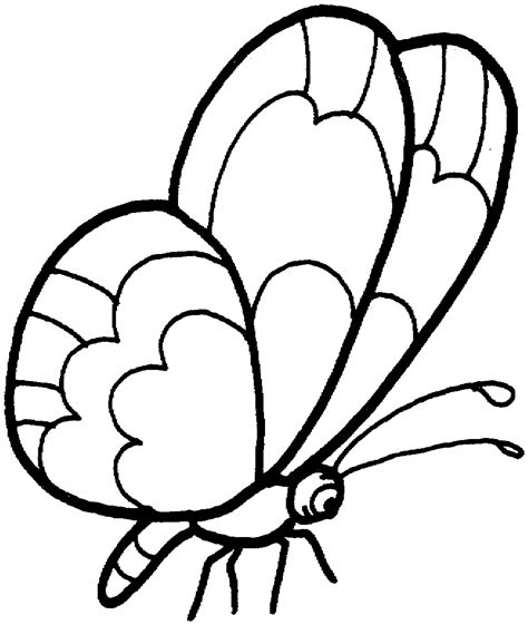 Simple Butterfly Coloring Page Coloring Home