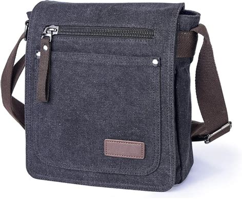 Aizbo Shoulder Bag Mens Lightweight Messenger Bag Retro Cross Body Bag