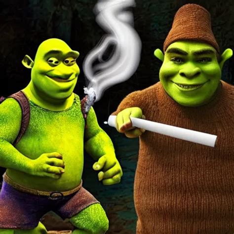 Shrek Smoking A Joint Stable Diffusion