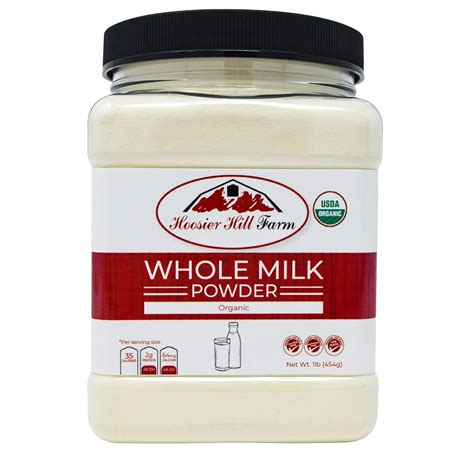 certified organic whole milk powder 1lb hoosier hill farm hormone free