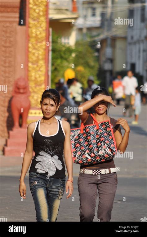 Phnom Penh Cambodia Prostitutes In The Citys Center Stock Photo Alamy