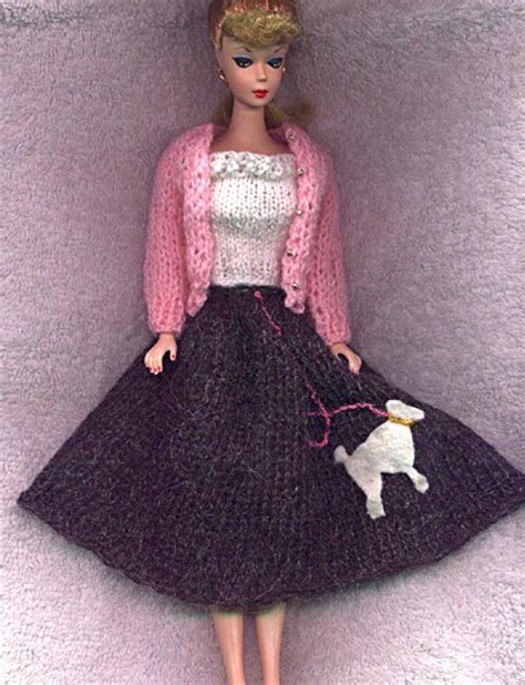 Kelly doll clothes crochet pattern crochet patterns: Knitted Poodle Skirt Doll Pattern