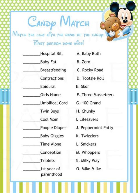 baby shower games disney baby mickey mouse inspired baby