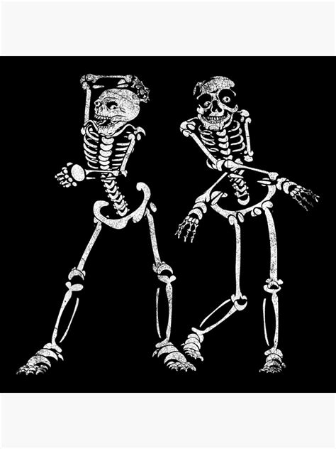 Funny Skeleton Dancing T Halloween Skeleton Poster For Sale By
