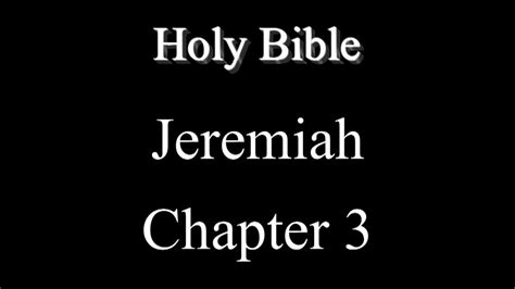 Jeremiah 3 Holy Bible Youtube