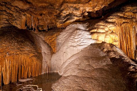 Flowstone Detail Inside A Missouri Cave By Stocksy Contributor